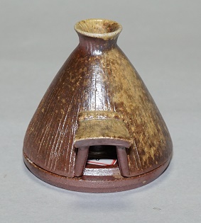 焼締窯変古代住居型香炉