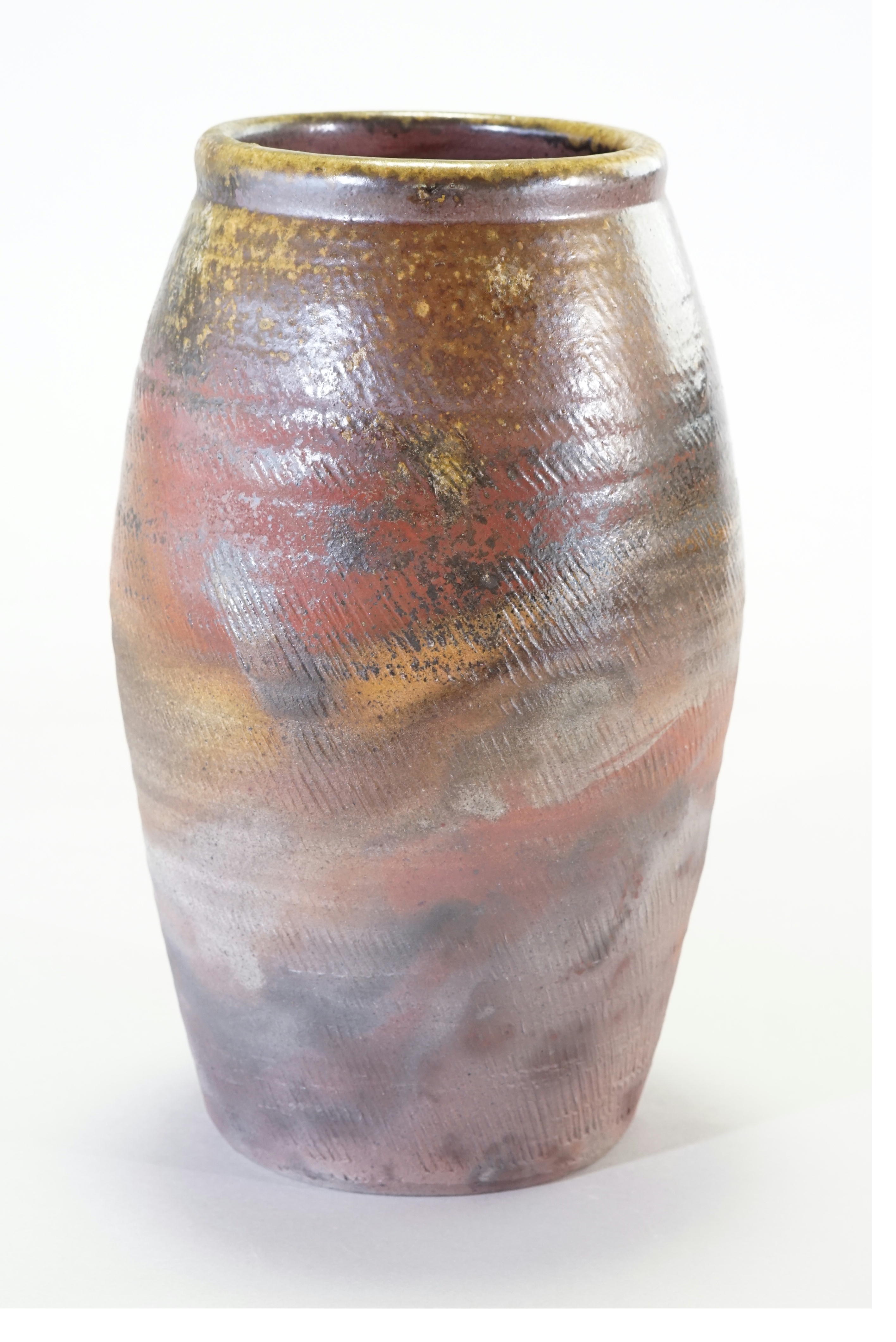 自性寺焼　里秋窯　花瓶　花器　現代の名工　青木昇